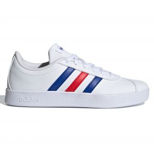 Adidas VL Court 2.0 K, Chaussure de Piste d'athltisme, FTWR White Team Royal Blue Vivid Red, 36 EU