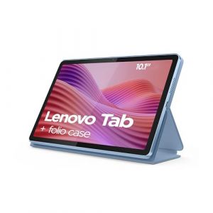 Lenovo Tablette | Écran Full HD 10,1" | MediaTek G85 | 4 Go de RAM | 64 Go eMMC | Android 14 | Bleu Polaire | Étui de Protection Transparent