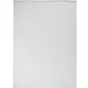 Thedecofactory Tapis moderne crème à motifs géométriques 160x230