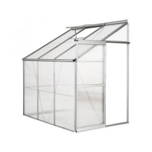 Serre jardin adoss&eacute;e en polycarbonate "Aneth" 190 x 125 x 195 cm - 2,37 m&sup2;