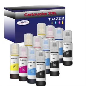 12 Cartouc s Compatiblespour Epson EcoTank ET 2726, ET 2810, ET 2811, ET 2812, ET 281 remplace Epson 104 T3AZUR