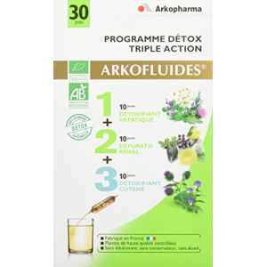 Image de Arkopharma Arkofluides - Programme détox triple action, 30 ampoules