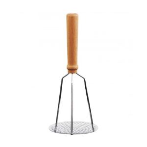 Image de Pilon tamiseur en inox manche bois (22 cm)