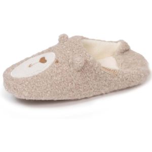 Isotoner Chaussons babouches Femme Ours Beige