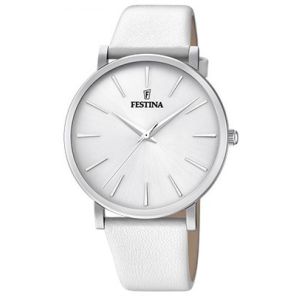 Festina Montre Boyfriend Collection F20371-1 - Montre Cuir Blanc Femme