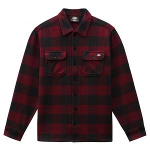 Dickies Chemise droite Sacramento carreaux flanelle coton Rouge