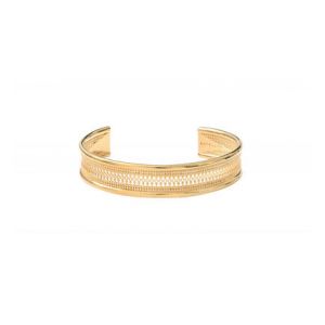 Satellite Bracelet jonc ajustable féminin métal doré à l'or fin I doré Jaune