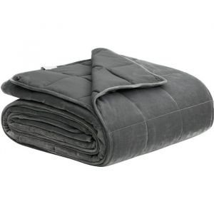 Couverture pondérée 150x200cm. Couverture lestée Anti-Stress en Microfibre pour Adulte Poids 7kg. Gris - Woltu
