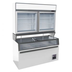 Vitrine Réfrigérée Murale Libre Service Blanche Négative 2 ou 3 Portes Combisteel