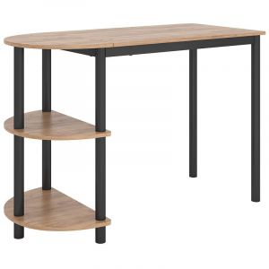 Vicco - Table de bistrot Freetown, Anthracite/chêne doré, 110 x 50 cm avec étagères ouvertes