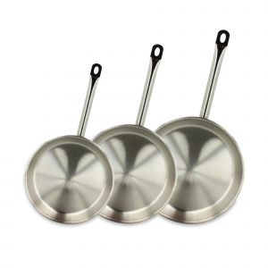 Menastyl Set de 3 po&ecirc;les acier inoxydable - compatible induction