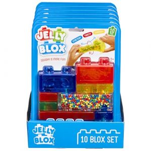 Goliath Jelly BLOX &ndash; Pack 10 Blocs Extensibles, Souples & Flexibles - Jeu de Construction Sensorielle pour Enfants d&egrave;s 2 Ans - Bloc Squishy Lavables - Motricit&eacute; Fine & Imagination - Id&eacute;e Cadeau