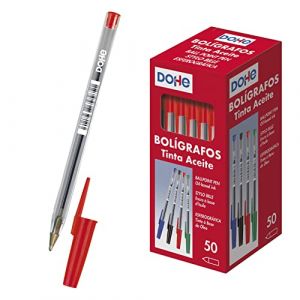 MTL Dohe - Bo&icirc;te de 50 stylos &agrave; capuche - 1 mm - Rouge