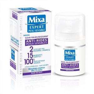Mixa Anti rides peux sensibles - Soin rajeunissant nuit