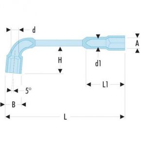 Image de Facom 75.13/16 - Clés à pipe débouchées forgées 6 x 6 pans