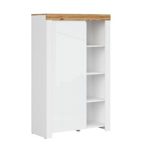 SANS Petite armoire 1 porte blanc et naturel