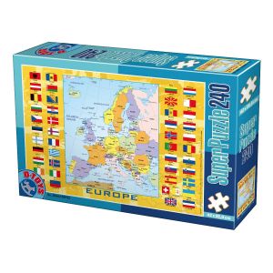 Dtoys Carte de l'Europe avec les drapeaux
