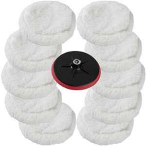 TecTake 10 Peaux de polissage + disque de polissage 180 mm Polisseuse Rotative