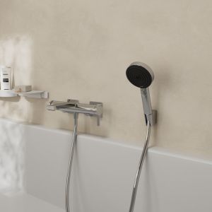 Hansgrohe Pommeau de douche Pulsify Select EcoSmart 105 3 jets relaxation chromé + flexible de douche 1,60 m Metaflex chromé - Chromé