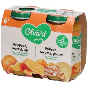 Nutricia | Petit Pot | Repas B&eacute;b&eacute; D&egrave;s 6 Mois | Poulet Citrouille Carotte