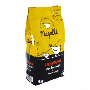 Image de Magalli Aliment complet de croissance pour volaille en sac jaune de 4 kg