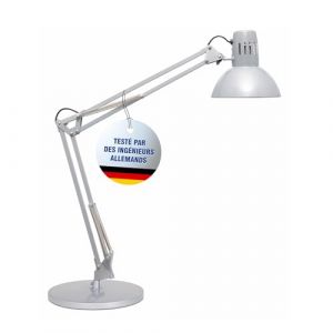Maul Lampe de bureau LED study, couleur argent, 49 cm, E27
