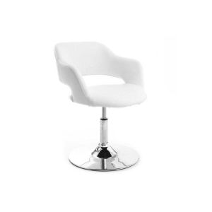 Miliboo Fauteuil pivotant design blanc JESSY