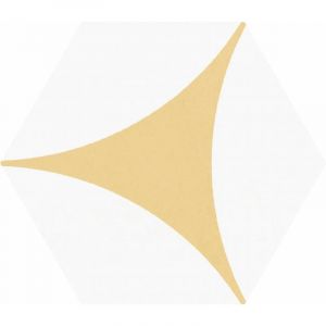 Carrelage hexagonal serenzo jaune motif 25x25 cm