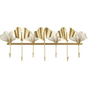 Mauroferretti - Pat&egrave;re en m&eacute;tal dor&eacute; 7 crochets Abiti 66.2 x 6 x 26.3 cm
