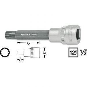 Hazet 990LG-14 - Douille mâle 14 mm pour vis à denture multiple XZN
