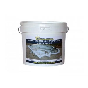 Matpro Ciment hydraulique d'&eacute;tancheit&eacute; &agrave; prise rapide - 5 Kg Gris