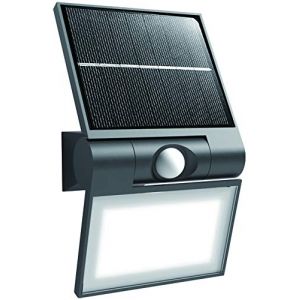 Voltman VOM069209 VOM069209-Applique Solaire-Modèle AXLA-2000 Lm-6500 K-IP44-avec Détecteur de Mouvement-Noir, 200 lm