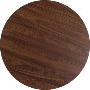 Kare Design Schickeria Table Basse en Noyer, Noir/Marron, diamètre 80 cm, Table d'appoint, Table de Salon, Aspect Bois, Structure en Acier, Ronde, rétro