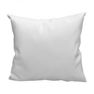 Soleil d'Ocre Oreiller blanc en coton 65x65 cm zen, par Blanc