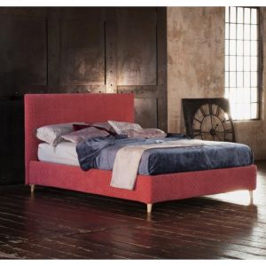 Lit coffre DARIOS couchage 120x200 cm Maracaibo piqué rouge