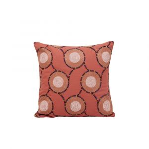 MADURA - Housse de coussin Idrissa en Motif ethnique brodé Orange