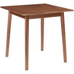 Table à manger Klijori pour 2 personnes 75 x 75 x 74 cm effet noyer [en.casa]