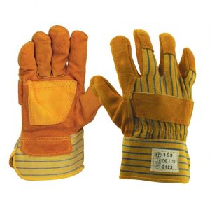 Paire de gants Docker en croûte de vachette pour manutention taille 10