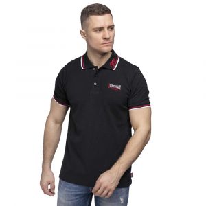 Image de Lonsdale Polo à Manches Courtes Lion 3XL Black / Dark Red / White