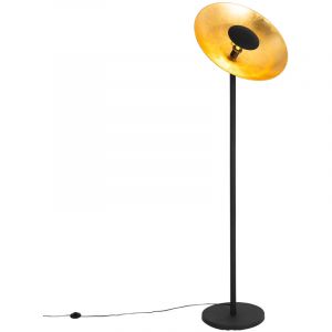 Qazqa Magnax - Lampadaire - 1 lumière - h 183 cm - Noir et Or - Rustique - éclairage intérieur - Salon i Chambre i Cuisine i Salle à manger