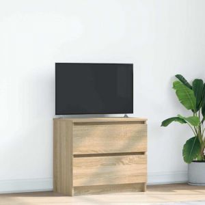 VidaXL Meuble tv ch&ecirc;ne sonoma 60x35x54 cm bois d'ing&eacute;nierie
