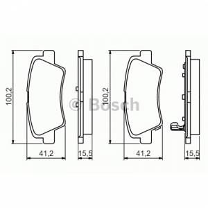 Bosch 4 Plaquettes de frein arrière BP1478