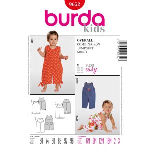 Craftine Patron burda 9652 kids combinaison