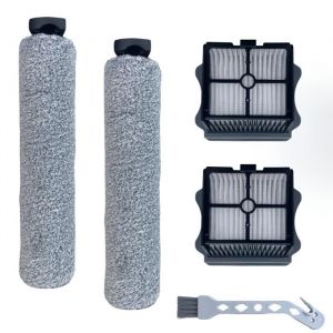 Phonillico Pack accessoires pour Tineco Floor One S3 / iFloor 3 - Rouleau Brosse [Lot 2] Filtre [Lot 2]