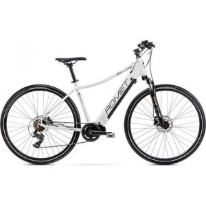 Velo vtc electrique 28 femme romet orkan 1 moteur central noir blanc