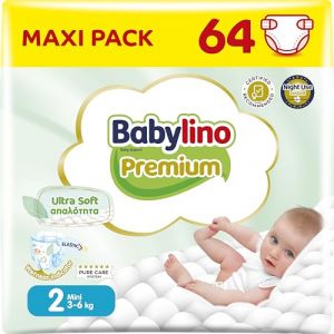 Babylino Premium, Pannolini Neonato Taglia 2 con filtrante ULTRA SOFT, Mini (3-6Kg), 64 Unità