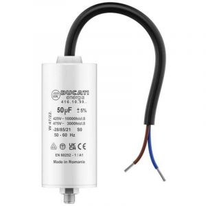 Condensateur 50 uF pour Moteur Monophasé - Utilisation pour Kärcher, Pompe de Piscine, Porte de Garage - 425V/450V/475V