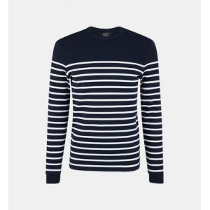 Galeries Lafayette T-shirt marinière Sarina piqué stretch Bleu