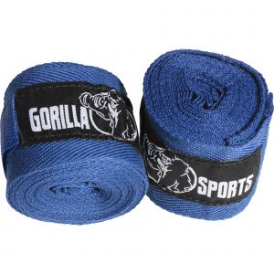 Image de Gorilla Sports Bandages de maintien pour la pratique de la Boxe - Couleur : BLEU