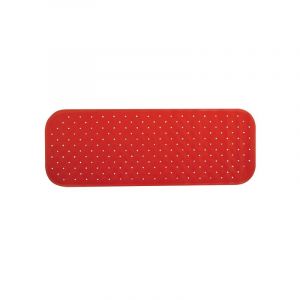 MSV Tapis Fond de baignoire antidérapant Caoutchouc CLASS 36x97cm Rouge